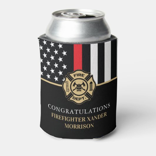 Firefighter Retirement Fire Department Party Blikjeskoeler (Blikje Achterkant)