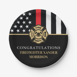 Firefighter Retirement Fire Department Party Papieren Bordje