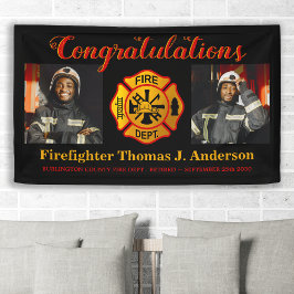 Firefighter Retirement Maltese Cross Custom Photo Spandoek