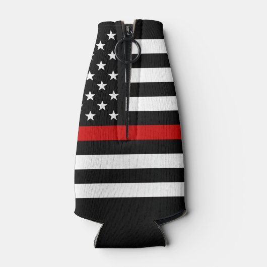 Firefighter Retirement Maltese Cross Thin Red Line Flesjeskoeler (Achterkant)