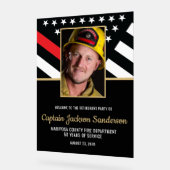 Firefighter Retirement Party Brandweerman Foto Acryl Bord (Hoek)