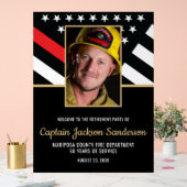 Firefighter Retirement Party Brandweerman Foto Acryl Bord (Huwelijk)