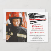Firefighter Retirement Party Custom Photo Kaart (Voorkant)