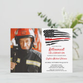Firefighter Retirement Party Custom Photo Kaart (Staand voorkant)