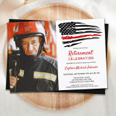 Firefighter Retirement Party Custom Photo Kaart