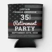 Firefighter Retirement Party Favors Custom Blikjeskoeler (Voorkant)