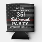 Firefighter Retirement Party Favors Custom Blikjeskoeler (Achterkant)