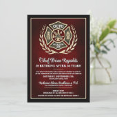 Firefighter Retirement Party Invitation Kaart (Staand voorkant)