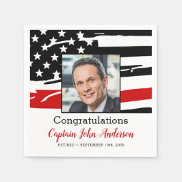 Firefighter Retirement Party Photo Thin Red Line Servet