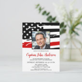 Firefighter Retirement Personated Photo Party Briefkaart (Staand voorkant)