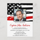 Firefighter Retirement Personated Photo Party Briefkaart (Voorkant)