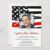 Firefighter Retirement Personated Photo Party Kaart (Voorkant)