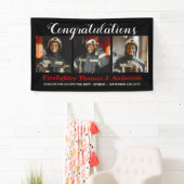 Firefighter Retirement Photo Collage Thin Red Line Spandoek (Insitu)