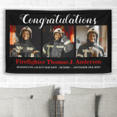 Firefighter Retirement Photo Collage Thin Red Line Spandoek