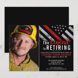Firefighter Retirement Photo Thin Red Line Fireman Kaart