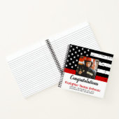 Firefighter Retirement Photo Thin Red Line Guest Notitieboek (Binnen)
