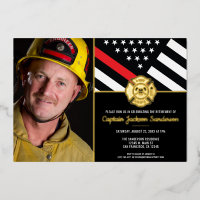 Firefighter Retirement Thin Red Line Fireman Foto