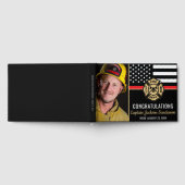 Firefighter Retirement Thin Red Line Flag Foto Gastenboek (Volledig)