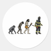 Firefighter Ronde Sticker (Voorkant)