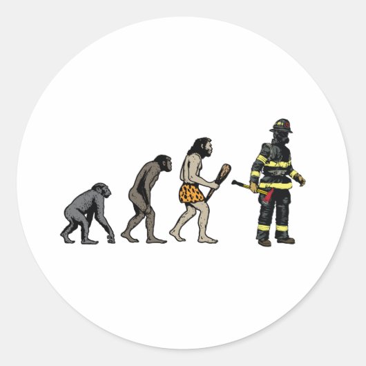 Firefighter Ronde Sticker (Voorkant)