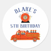 Firefighter Ronde Sticker (Voorkant)