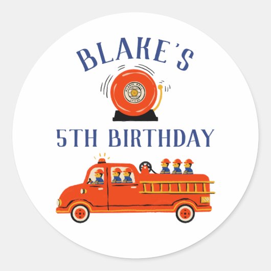 Firefighter Ronde Sticker (Voorkant)