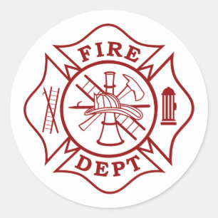 Firefighter Round Sticker