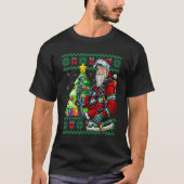 Firefighter Santa Claus Fireman Ugly Christmas Swe T-shirt (Voorkant)