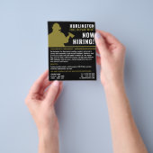 Firefighter Silhouette, brandweerwerende werving Flyer (Hand)