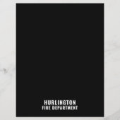 Firefighter Silhouette, brandweerwerende werving Flyer (Achterkant)