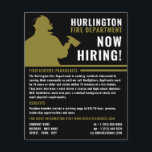 Firefighter Silhouette, brandweerwerende werving Flyer<br><div class="desc">Firefighter Silhouette,  Firefighter Recruitment Flyer van de Visitekaartje Store.</div>