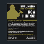 Firefighter Silhouette, brandweerwerende werving Flyer<br><div class="desc">Firefighter Silhouette,  Firefighter Recruitment Flyer van de Visitekaartje Store.</div>