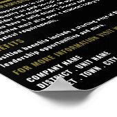 Firefighter Silhouette, brandweerwerende werving Poster (Hoek)