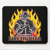 Firefighter Silhouette Muismat (Voorkant)
