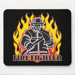 Firefighter Silhouette Muismat