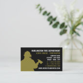 Firefighter Silhouette Visitekaartje (Staand voorkant)