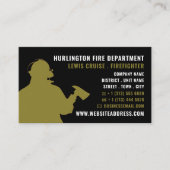 Firefighter Silhouette Visitekaartje (Voorkant)