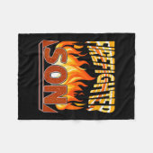 Firefighter Son Fireman Gift Proud Firefighter Quo Fleece Deken (Voorkant (Horizontaal))