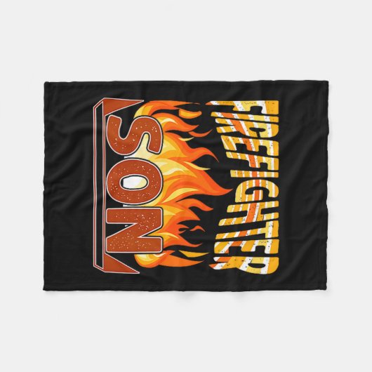 Firefighter Son Fireman Gift Proud Firefighter Quo Fleece Deken (Voorkant (Horizontaal))