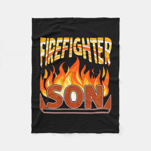 Firefighter Son Fireman Gift Proud Firefighter Quo Fleece Deken (Voorkant)