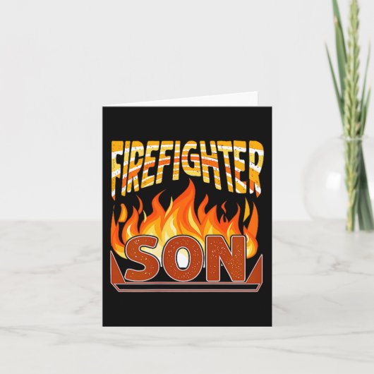 Firefighter Son Fireman Gift Proud Firefighter Quo Kaart (Voorkant)