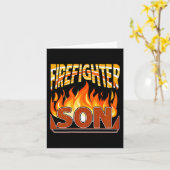 Firefighter Son Fireman Gift Proud Firefighter Quo Kaart (Gele Bloem)