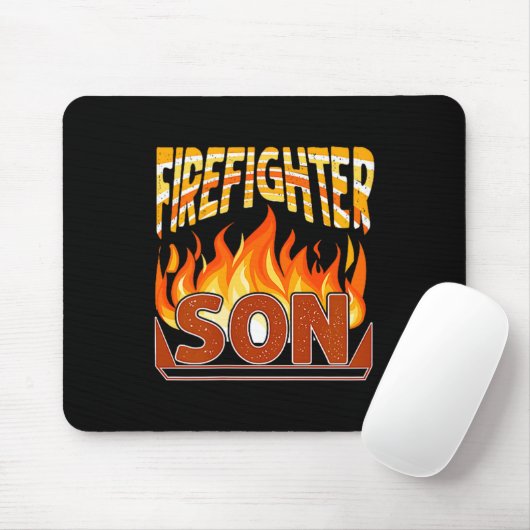 Firefighter Son Fireman Gift Proud Firefighter Quo Muismat (Met muis)