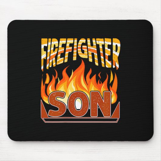 Firefighter Son Fireman Gift Proud Firefighter Quo Muismat (Voorkant)