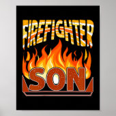 Firefighter Son Fireman Gift Proud Firefighter Quo Poster (Voorkant)