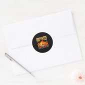 Firefighter Son Fireman Gift Proud Firefighter Quo Ronde Sticker (Envelop)