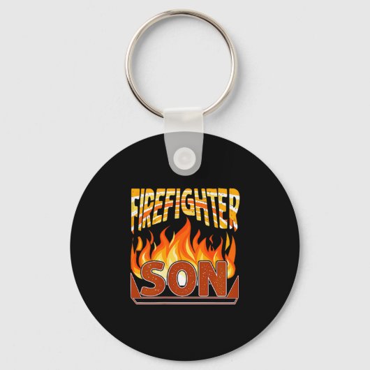 Firefighter Son Fireman Gift Proud Firefighter Quo Sleutelhanger (Voorkant)