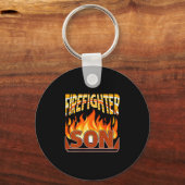 Firefighter Son Fireman Gift Proud Firefighter Quo Sleutelhanger (Voorkant)