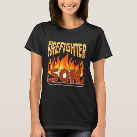 Firefighter Son Fireman Gift Proud Firefighter Quo T-shirt (Voorkant)