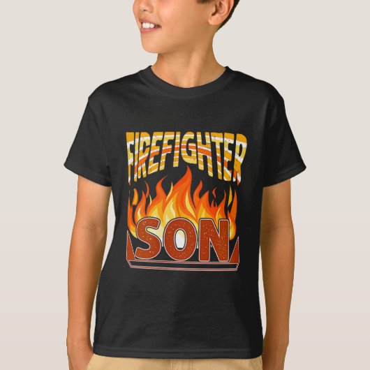 Firefighter Son Fireman Gift Proud Firefighter Quo T-shirt (Voorkant)